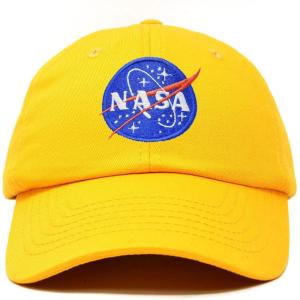 imageDALIX NASA Embroidered Mens Womens Cotton Dad Hat Baseball Cap AdjustableGold