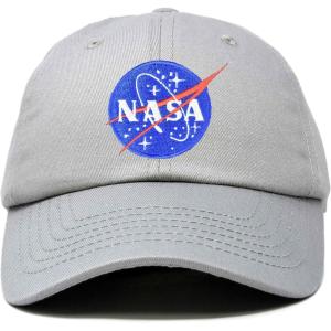imageDALIX NASA Embroidered Mens Womens Cotton Dad Hat Baseball Cap AdjustableGray