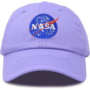 imageDALIX NASA Embroidered Mens Womens Cotton Dad Hat Baseball Cap AdjustableLavender