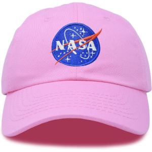 imageDALIX NASA Embroidered Mens Womens Cotton Dad Hat Baseball Cap AdjustableLight Pink