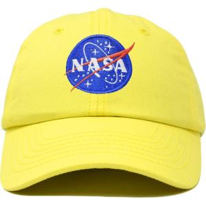 imageDALIX NASA Embroidered Mens Womens Cotton Dad Hat Baseball Cap AdjustableMinion Yellow