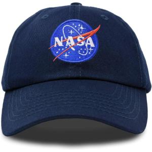 imageDALIX NASA Embroidered Mens Womens Cotton Dad Hat Baseball Cap AdjustableNavy Blue