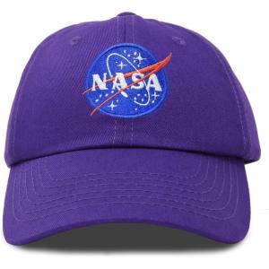 imageDALIX NASA Embroidered Mens Womens Cotton Dad Hat Baseball Cap AdjustablePurple
