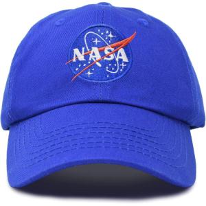 imageDALIX NASA Embroidered Mens Womens Cotton Dad Hat Baseball Cap AdjustableRoyal Blue