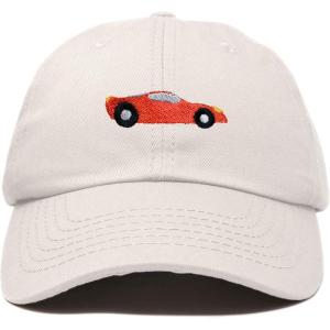 imageDALIX Race Car Hats Dad Hat Baseball Cap Embroidered Custom Cotton CapsBeige
