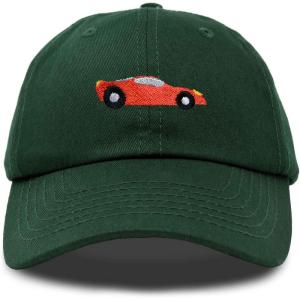 imageDALIX Race Car Hats Dad Hat Baseball Cap Embroidered Custom Cotton CapsDark Green