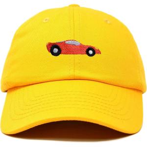 imageDALIX Race Car Hats Dad Hat Baseball Cap Embroidered Custom Cotton CapsGold