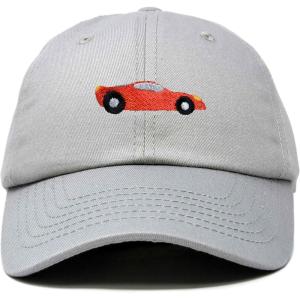 imageDALIX Race Car Hats Dad Hat Baseball Cap Embroidered Custom Cotton CapsGray