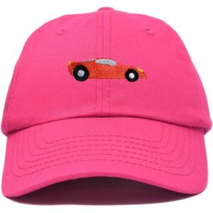 imageDALIX Race Car Hats Dad Hat Baseball Cap Embroidered Custom Cotton CapsHot Pink