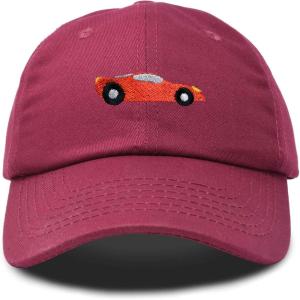 imageDALIX Race Car Hats Dad Hat Baseball Cap Embroidered Custom Cotton CapsMaroon