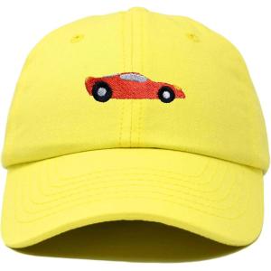 imageDALIX Race Car Hats Dad Hat Baseball Cap Embroidered Custom Cotton CapsMinion Yellow