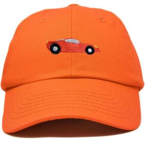 imageDALIX Race Car Hats Dad Hat Baseball Cap Embroidered Custom Cotton CapsOrange