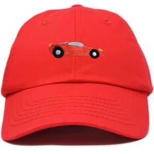 imageDALIX Race Car Hats Dad Hat Baseball Cap Embroidered Custom Cotton CapsRed