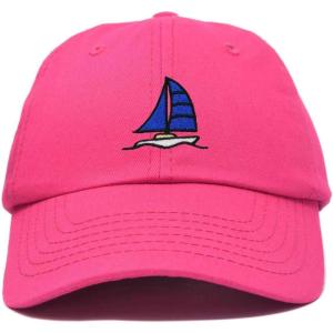 imageDALIX Sailboat Hat Embroidered Cotton Baseball Dad Cap MenHot Pink
