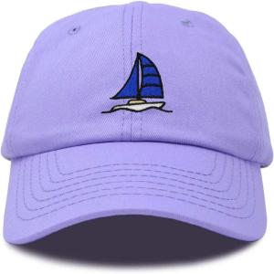 imageDALIX Sailboat Hat Embroidered Cotton Baseball Dad Cap MenLavender