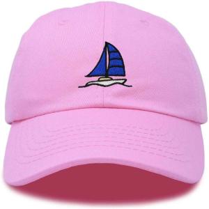 imageDALIX Sailboat Hat Embroidered Cotton Baseball Dad Cap MenLight Pink