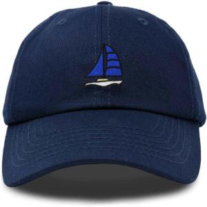 imageDALIX Sailboat Hat Embroidered Cotton Baseball Dad Cap MenNavy Blue