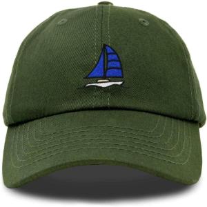 imageDALIX Sailboat Hat Embroidered Cotton Baseball Dad Cap MenOlive