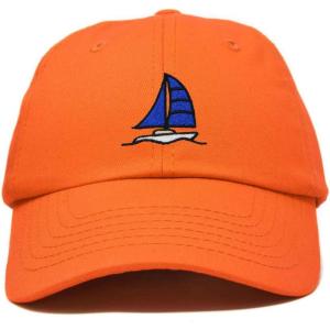 imageDALIX Sailboat Hat Embroidered Cotton Baseball Dad Cap MenOrange