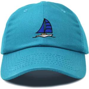 imageDALIX Sailboat Hat Embroidered Cotton Baseball Dad Cap MenTeal