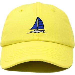 imageDALIX Sailboat Hat Embroidered Cotton Baseball Dad Cap MenYellow