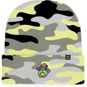 imageDALIX Sorcerer Frog Embroidered Beanie Hat Knit Cap Cold Weather WomensForest Camo