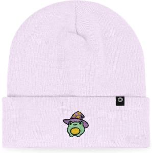 imageDALIX Sorcerer Frog Embroidered Beanie Hat Knit Cap Cold Weather WomensLavender
