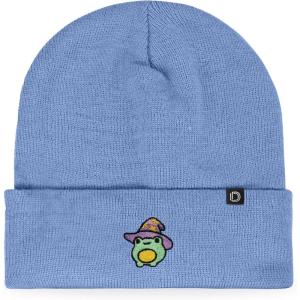 imageDALIX Sorcerer Frog Embroidered Beanie Hat Knit Cap Cold Weather WomensPeriwinkle
