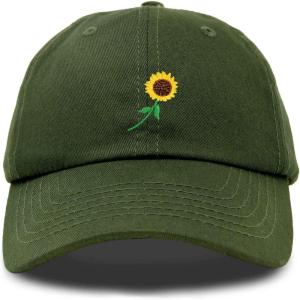 imageDALIX Sunflower Hat Womens Floral Baseball Cap WashedOlive