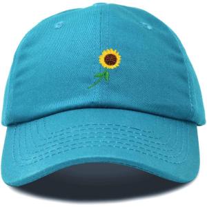 imageDALIX Sunflower Hat Womens Floral Baseball Cap WashedTeal