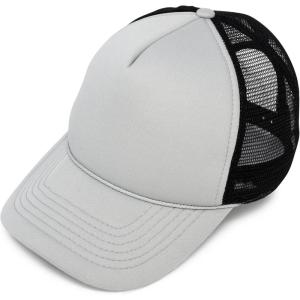 imageDALIX Two Tone Trucker Hat Summer Mesh Cap with Adjustable Snapback StrapGrayblack