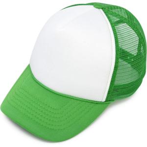 imageDALIX Two Tone Trucker Hat Summer Mesh Cap with Adjustable Snapback StrapGreen