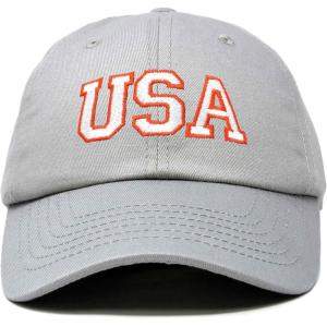 imageDALIX USA Baseball Cap Flag Hat Team US America Navy Red White Blue Gray Khaki BlackGray