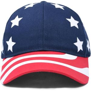 imageDALIX United States Hat Baseball Cap Snapback USA Flag Independence Day Memorial Veteran Army Military Red White Blue