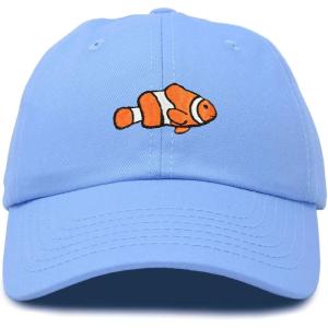 imageDALIX Clownfish Baseball Cap Tropical Dad Hat for Men Womens HatsLight Blue