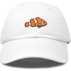 imageDALIX Clownfish Baseball Cap Tropical Dad Hat for Men Womens HatsWhite