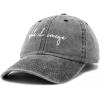 imageDALIX Alpha Chi Omega Cursive Sorority Hat Womens Embroidered Baseball CapWashed Black