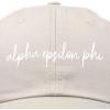 imageDALIX Alpha Epsilon Phi Sorority Hat Womens Cursive Baseball CapBeige