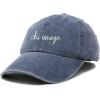 imageDALIX Chi Omega Cursive Sorority Hat Womens Embroidered CapWashed Navy Blue