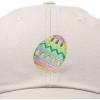 imageDALIX Elegant Colorful Egg Easter Hat Womens Embroidered Baseball CapBeige