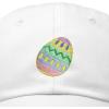 imageDALIX Elegant Colorful Egg Easter Hat Womens Embroidered Baseball CapWhite