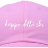 imageDALIX Kappa Delta Chi Cursive Sorority Hat Womens Embroidered CapLight Pink