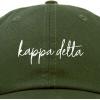 imageDALIX Kappa Delta Cursive Sorority Hat Womens Embroidered CapOlive