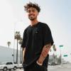 imageDALIX Lil Matcha Relaxed Heavy Cotton Short Sleeve Summer Tee MensBlack