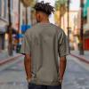 imageDALIX Lil Matcha Relaxed Heavy Cotton Short Sleeve Summer Tee MensLatte