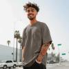 imageDALIX Lil Matcha Relaxed Heavy Cotton Short Sleeve Summer Tee MensLatte