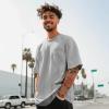 imageDALIX Lil Matcha Relaxed Heavy Cotton Short Sleeve Summer Tee MensStone