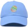 imageDALIX Elegant Colorful Egg Easter Hat Womens Embroidered Baseball CapLight Blue