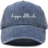 imageDALIX Kappa Delta Chi Cursive Sorority Hat Womens Embroidered CapWashed Navy Blue