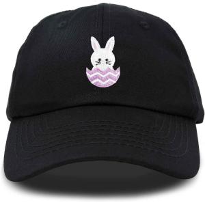 imageDALIX Cute Easter Bunny Kids Hat Embroidered Girls Baseball CapBlack